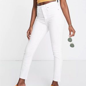Madewell 9-in Mid Rise Skinny Jeans - White - Size 30